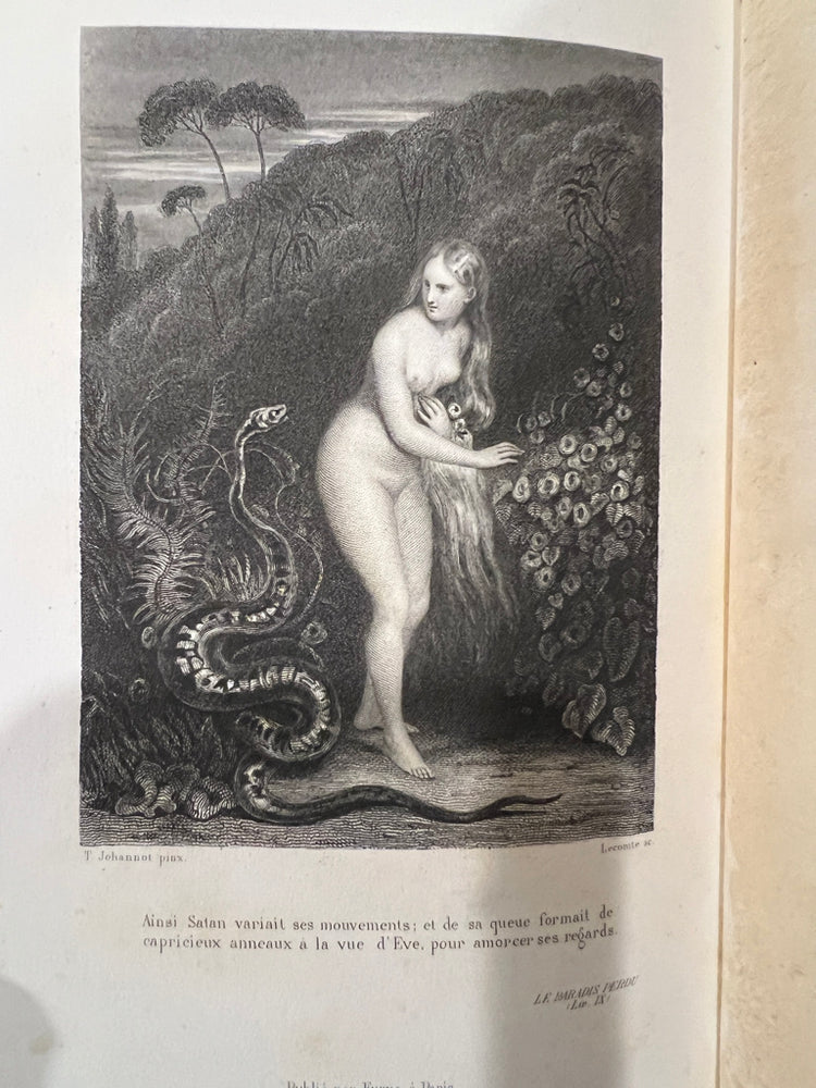 1863 Antique French Book, Milton's Paradise Lost
