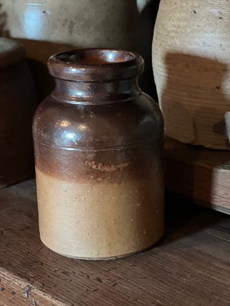 Antique English Fulham London Pottery Preserve Pot