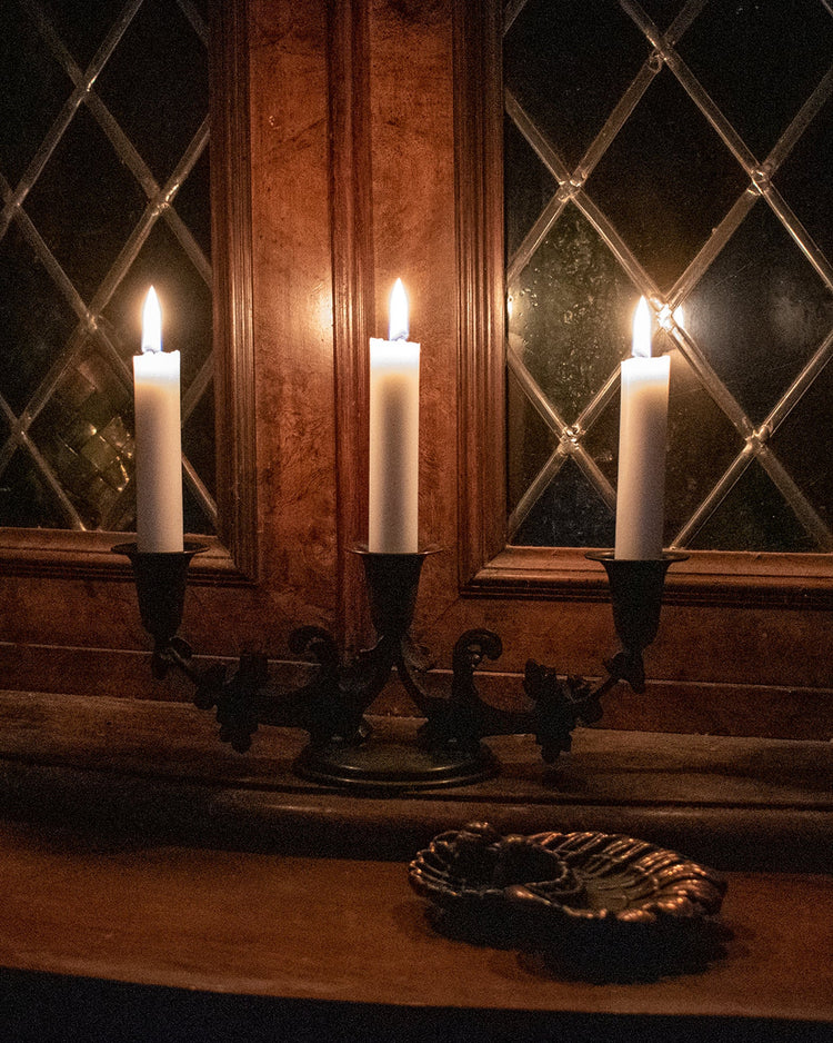 Antique Danish Bronze Candelabra