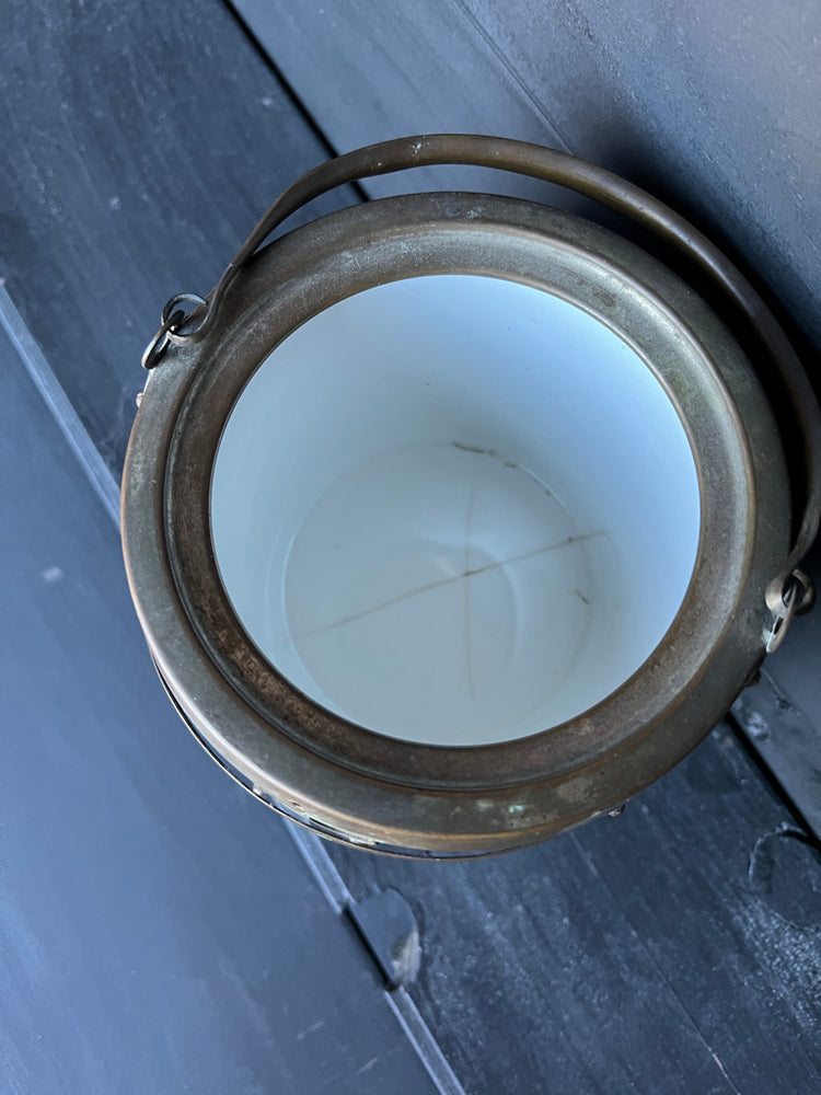 Vintage Edwardian English Wood Biscuit Barrel