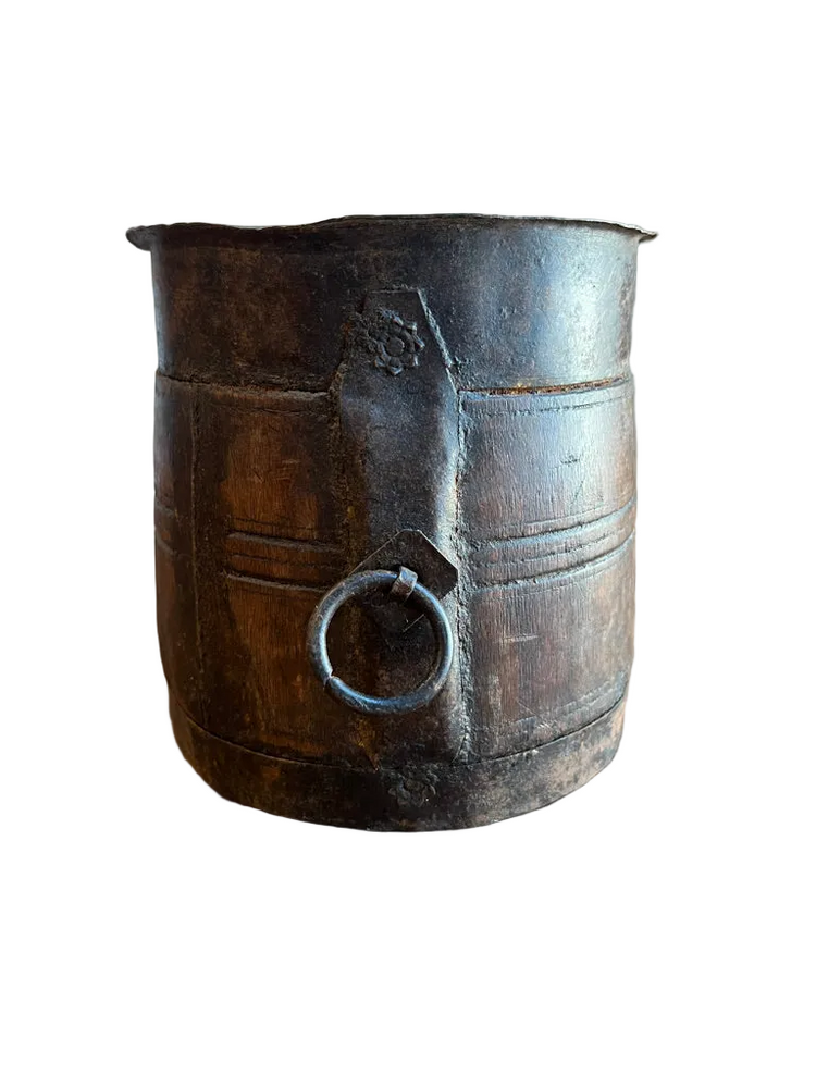 Antique Primitive Hanging Grain Bucket