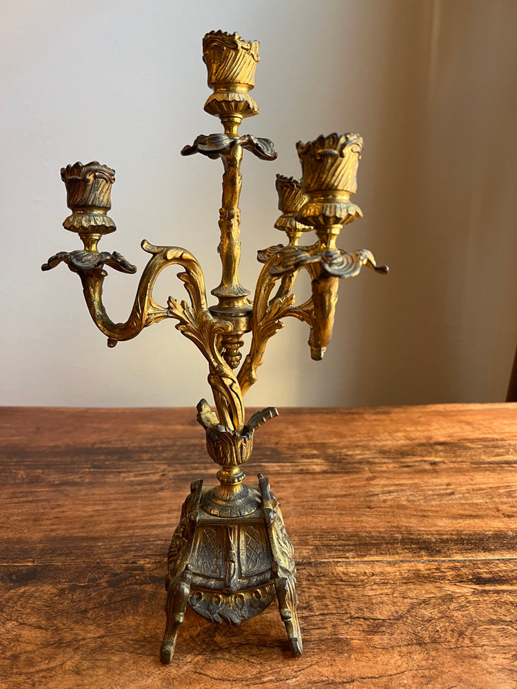 Antique 1800's French Bronze Candelabra