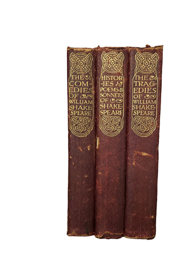 Antique Red Shakespeare Books - 1924