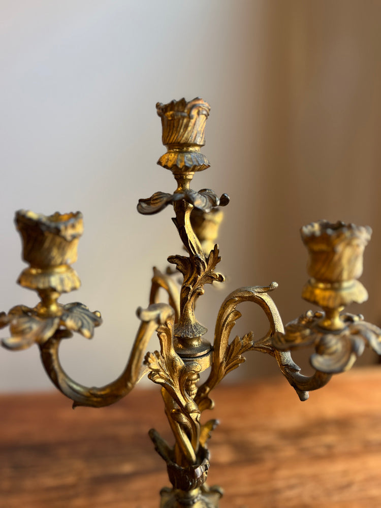 Antique 1800's French Bronze Candelabra