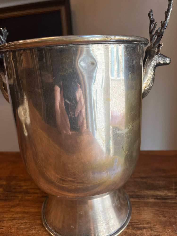 Vintage Silver Deer Stag Wine / Ice Bucket
