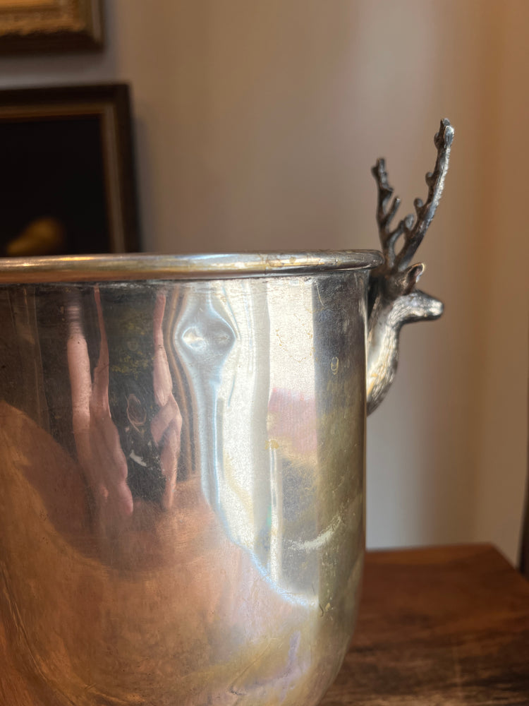 Vintage Silver Deer Stag Wine / Ice Bucket