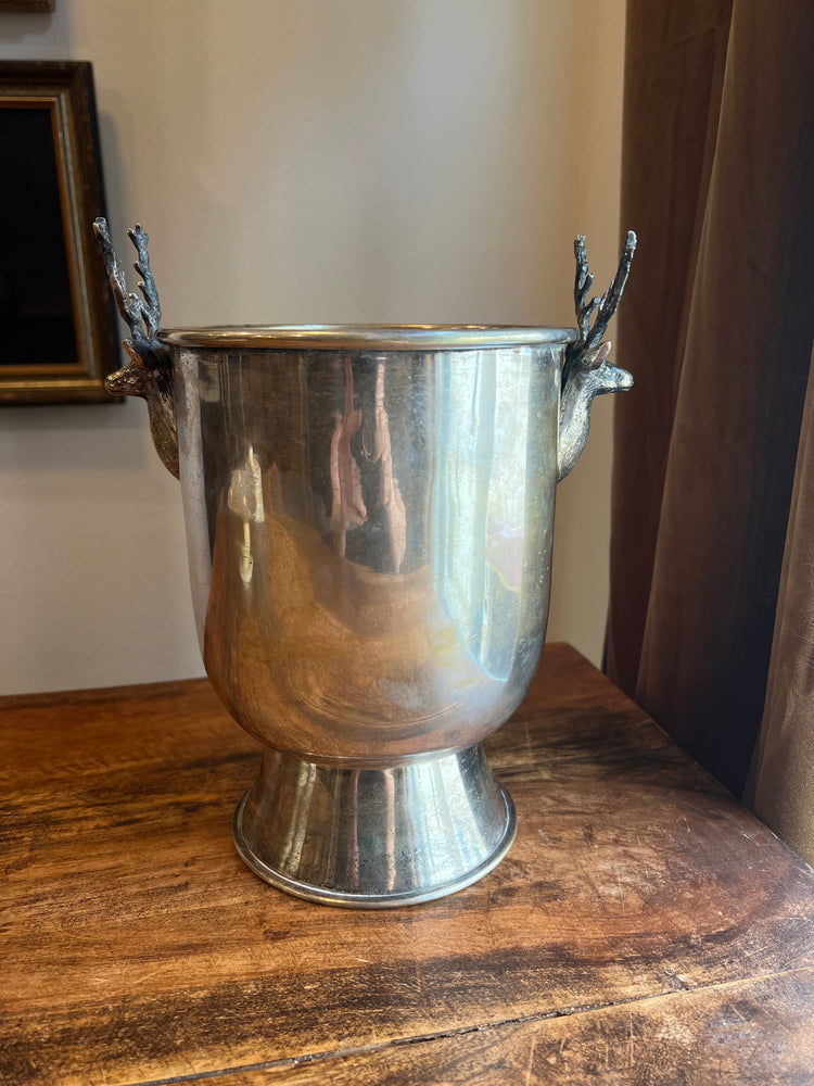 Vintage Silver Deer Stag Wine / Ice Bucket