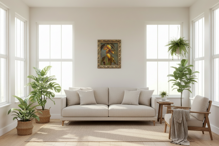 Original Oil Painting of Lemons on a Tree