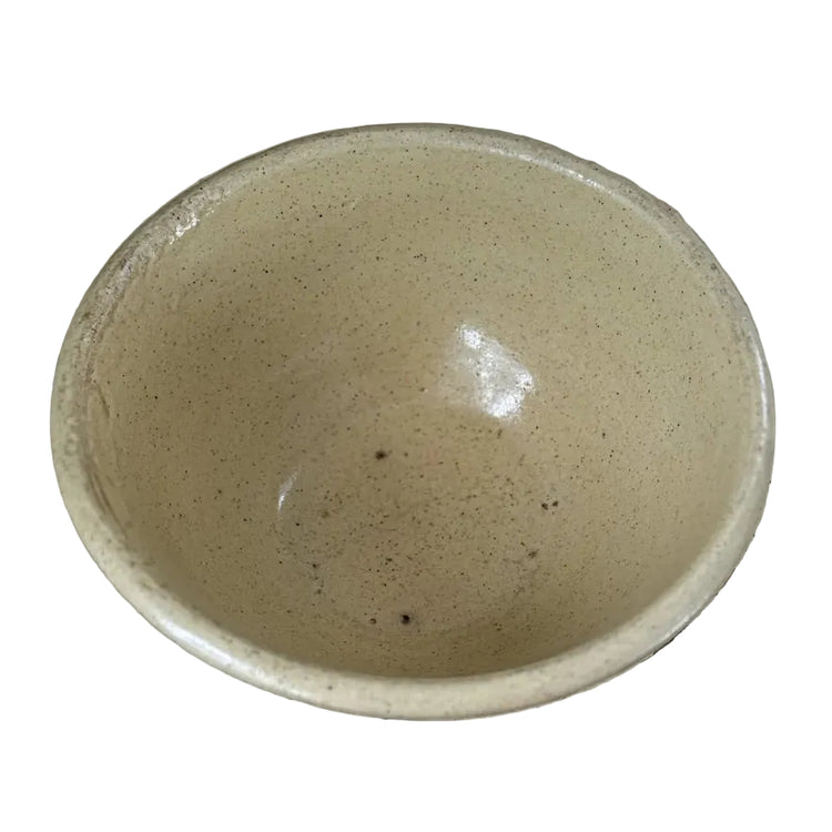 Antique American Yellow Stoneware Bowl