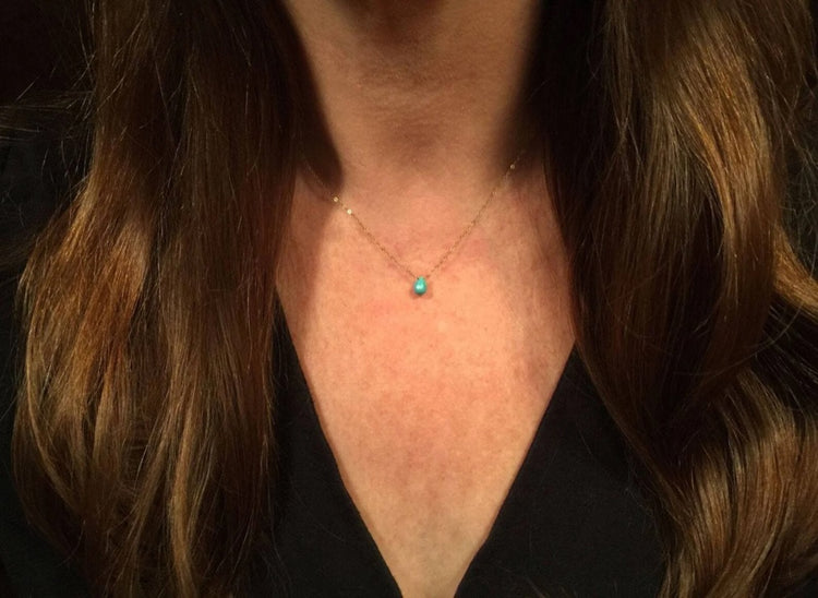 Small Sleeping Beauty Turquoise Necklace