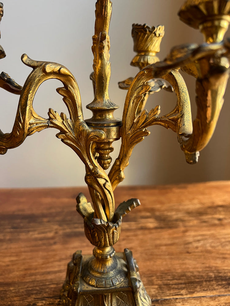Antique 1800's French Bronze Candelabra