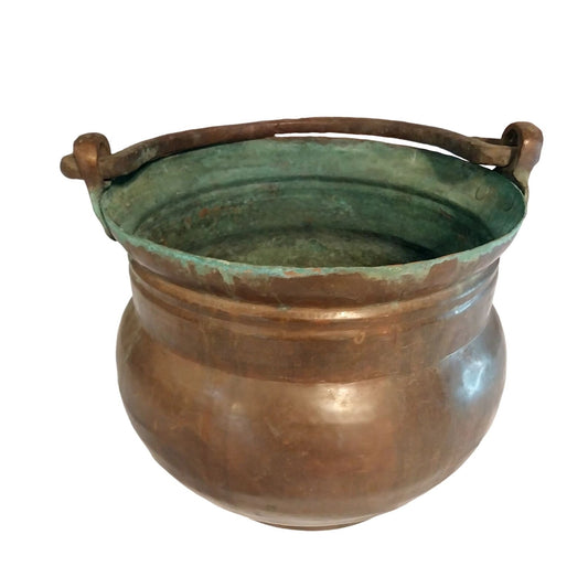 Primitive Antique Copper Cauldron