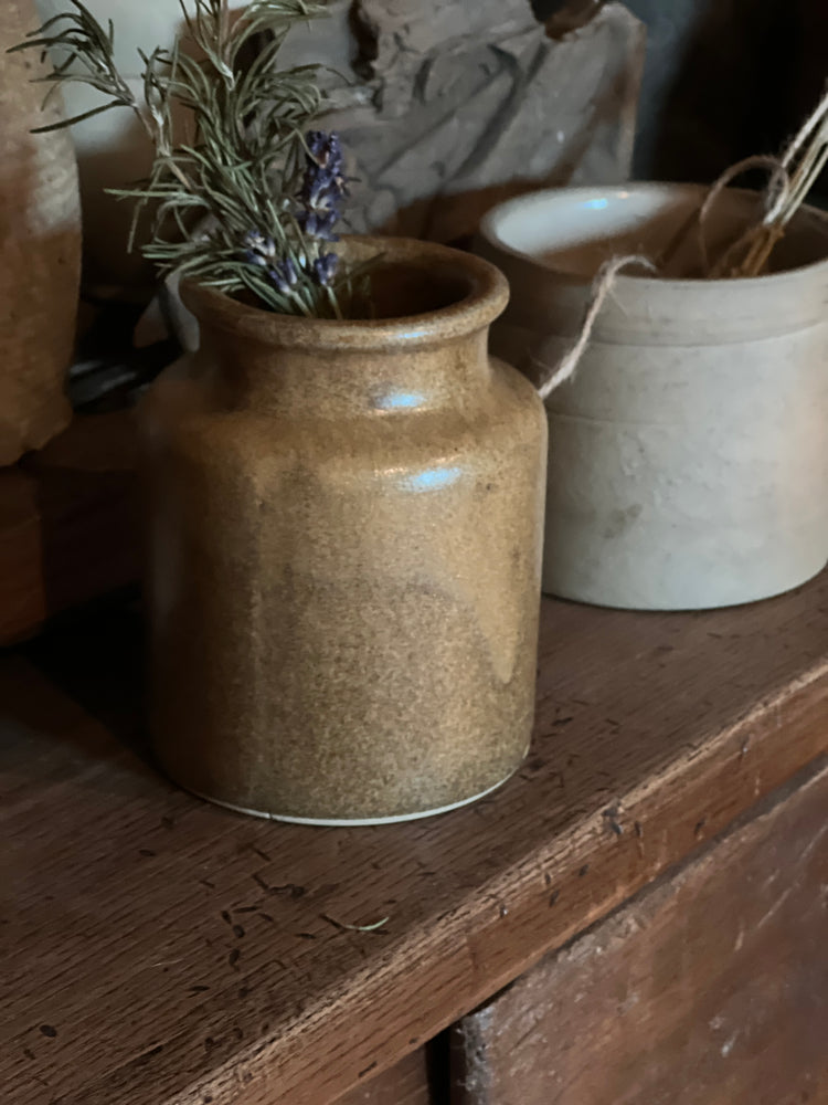 Vintage French Mustard Jar Pottery