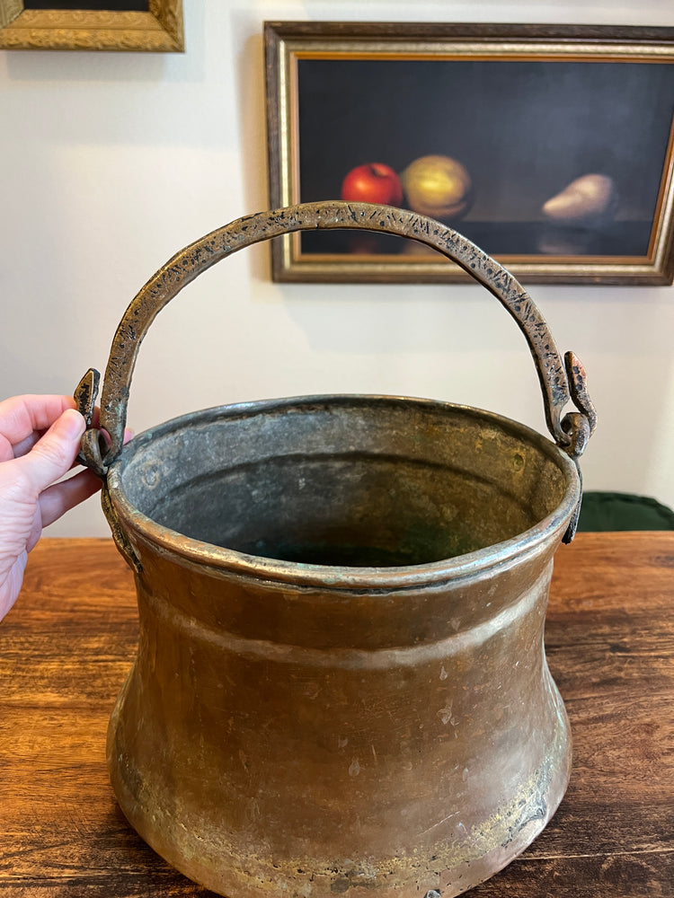 Primitive Antique Copper Cauldron