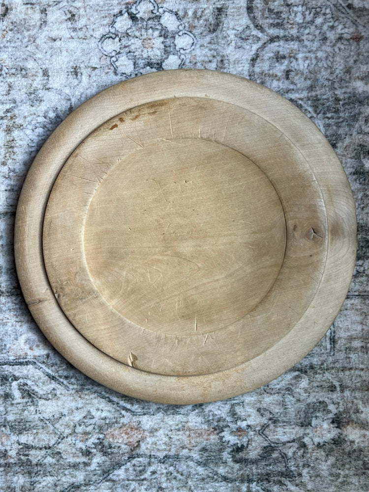 Antique Vintage English Round Bread Board