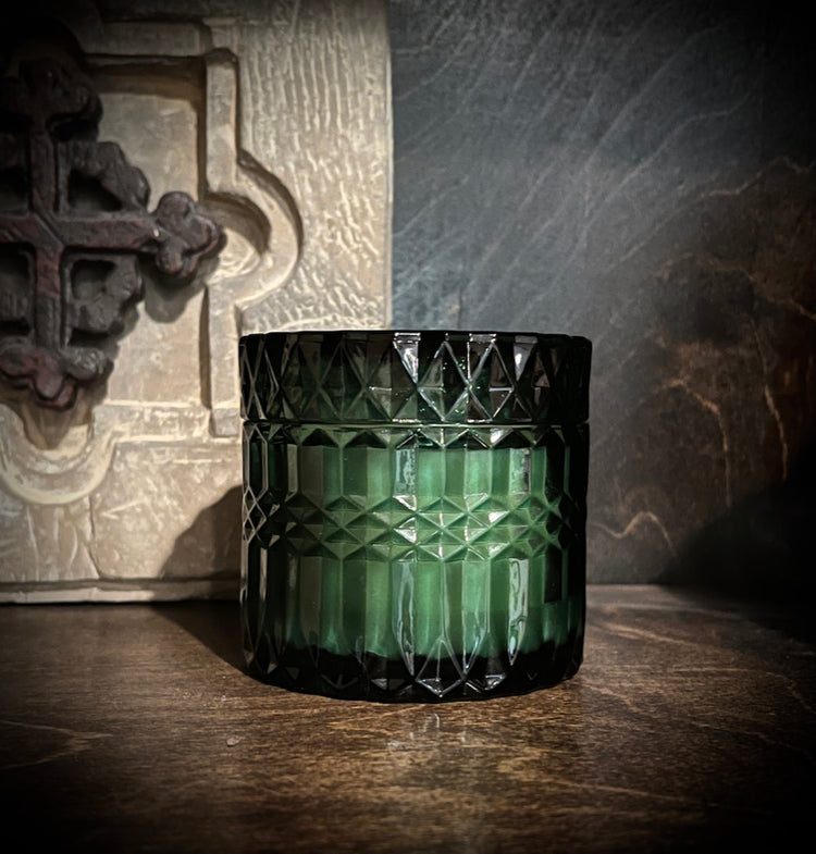 Emerald Green Vintage Style Candle