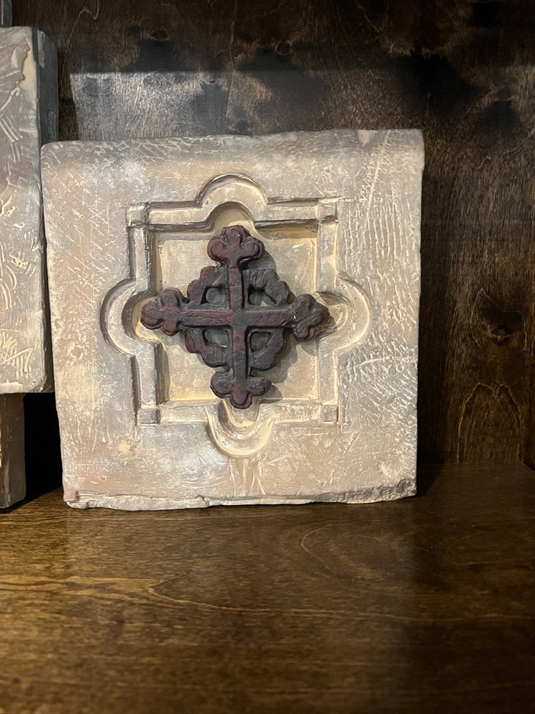 Set of 2 Vintage Cross Wall Plaques