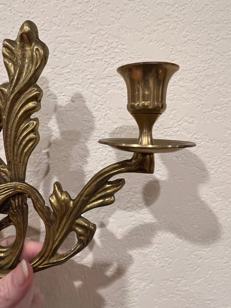 Vintage French Candle Wall Sconce