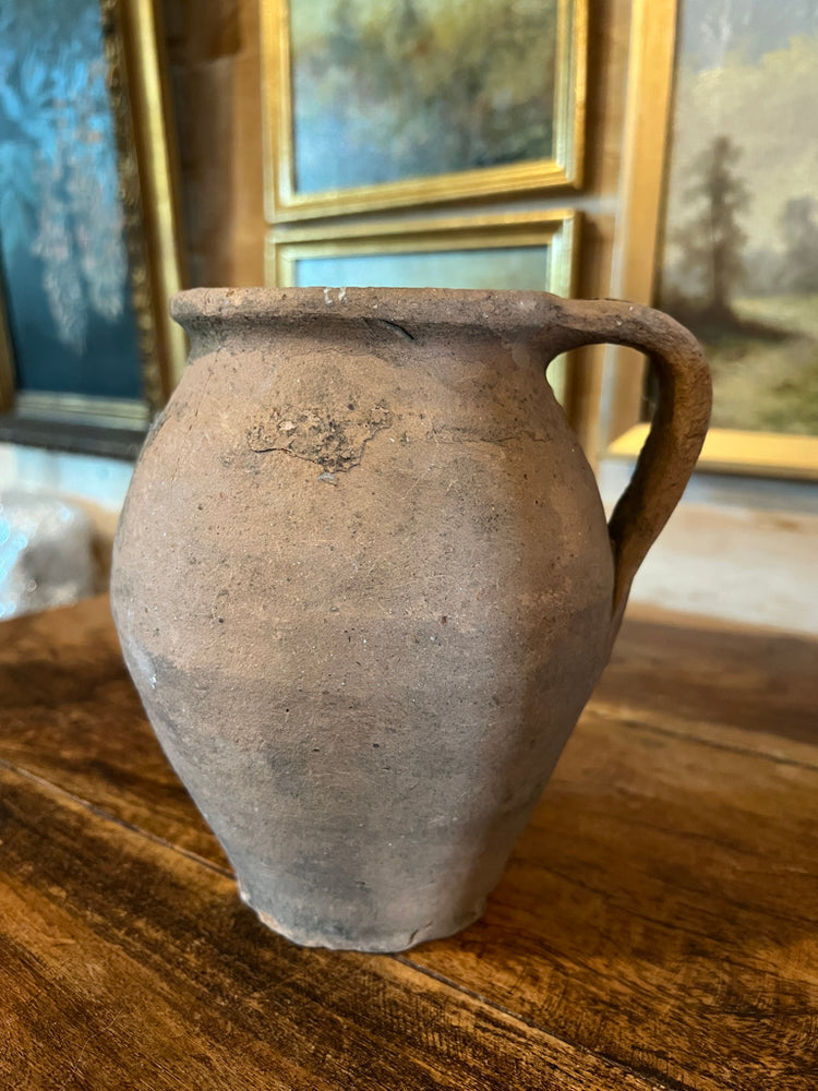Antique Rustic Pottery Pitcher