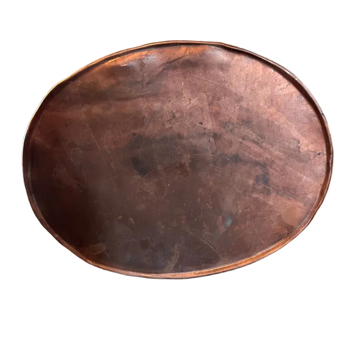 Antique Oval Copper Planter Bucket