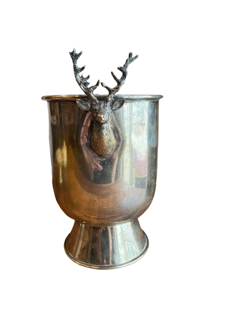 Vintage Silver Deer Stag Wine / Ice Bucket