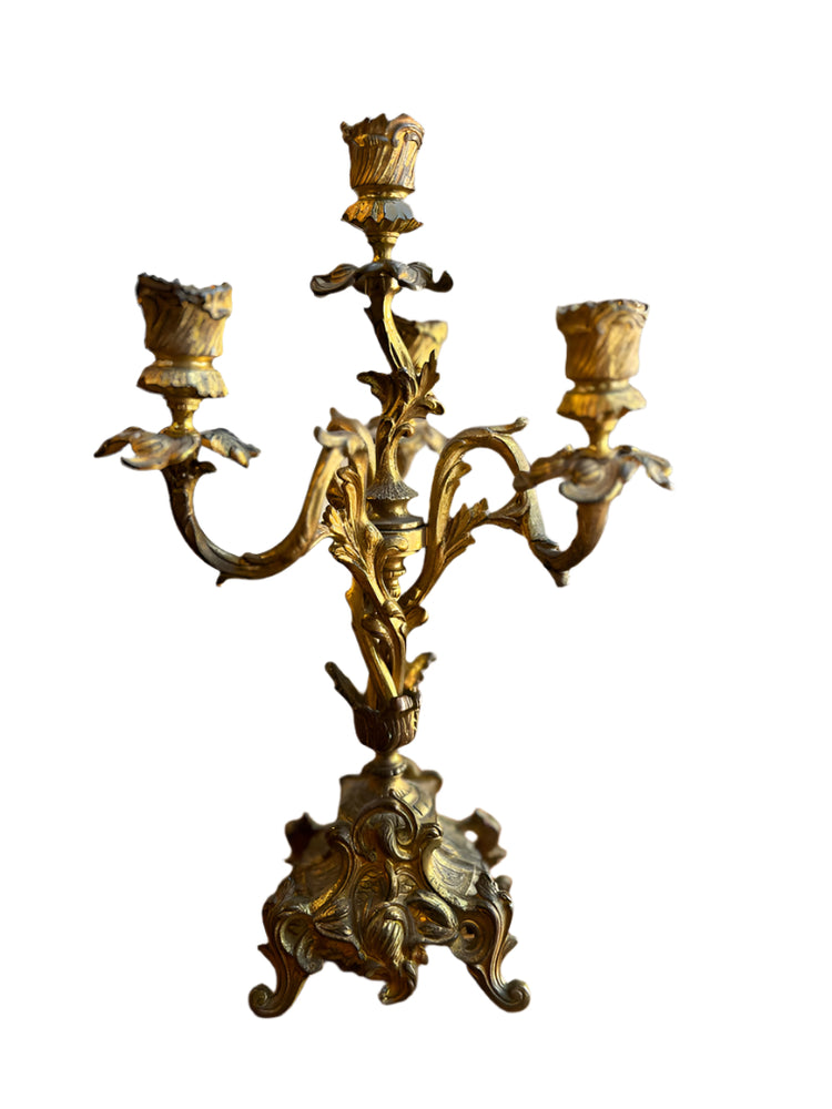 Antique 1800's French Bronze Candelabra