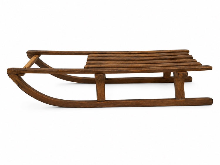 Antique Solid Wood German Sled, Child Size