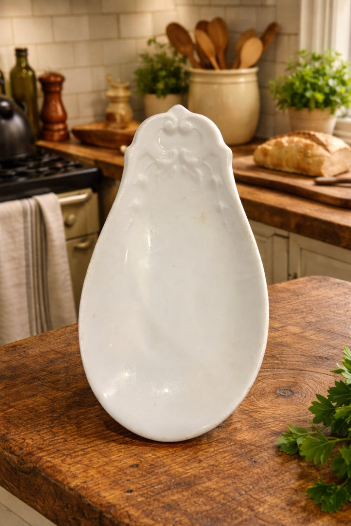 Antique English White Ironstone Dish