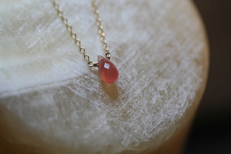 Small Pink Rhodochrosite Necklace