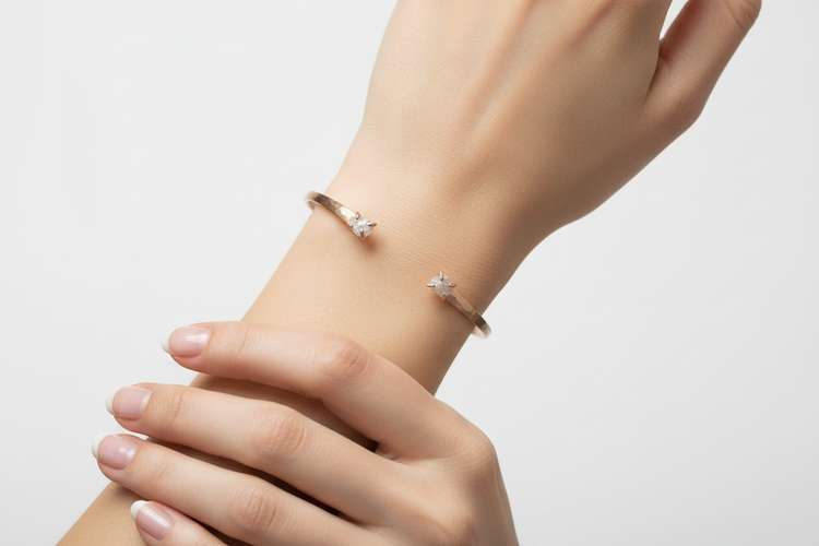 Old Mind Diamond Cuff Bracelet