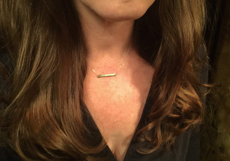 14K Gold Bar Necklace | Avie Fine Jewelry