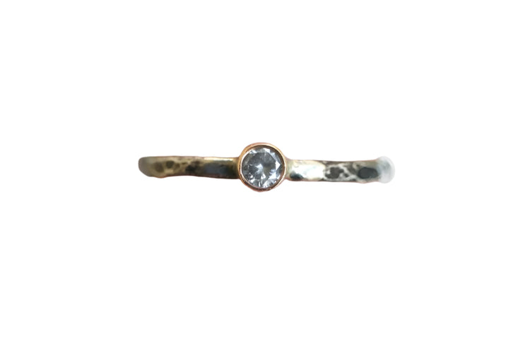 Blackened Sterling Silver Diamond Ring