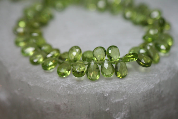 Genuine Peridot Chandelier Hoop Earrings