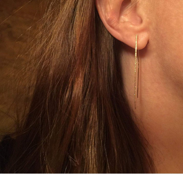 14K Gold Diamond Wishbone Earrings | Avie Fine Jewelry