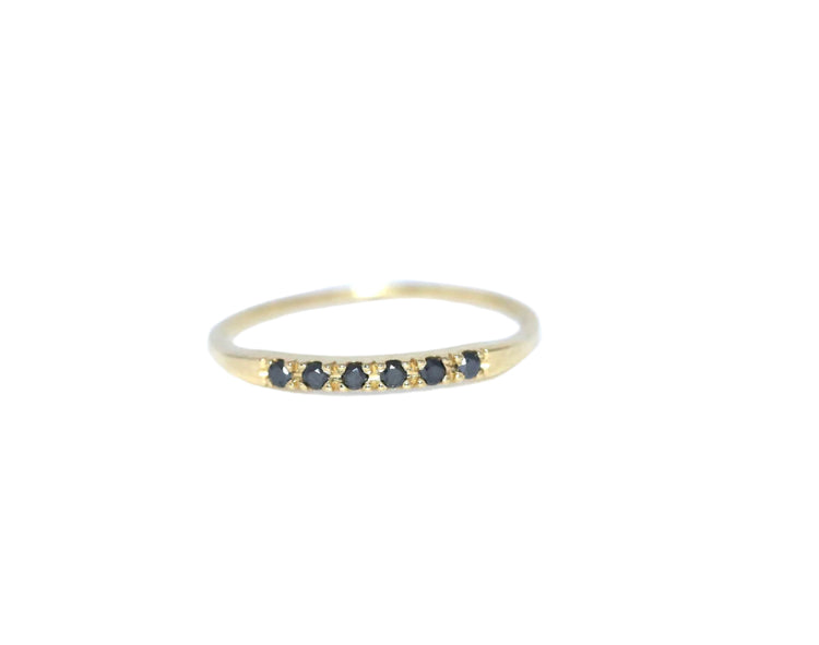 14K Gold Black Diamond Ring | AVIE Fine Jewelry