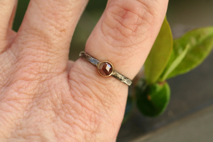 Alexis Russell Red Diamond Ring, Size 6