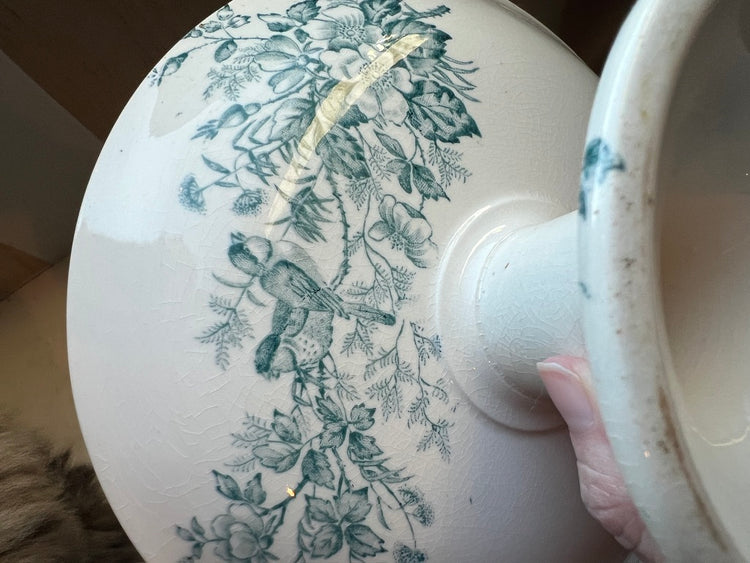 Antique French Ironstone MIGNON Pattern Compote