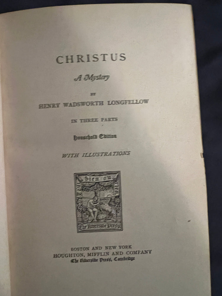 Set of 2 Antique 1800's Longfellow Books