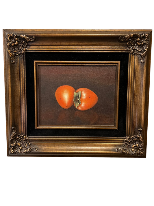 Vintage Fruit Still Life Oil Painting