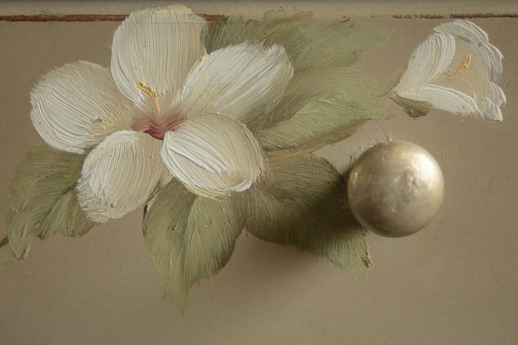 Vintage English Floral Hand Painted Tabletop Dresser