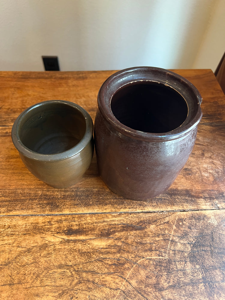 Antique French Brown Crock