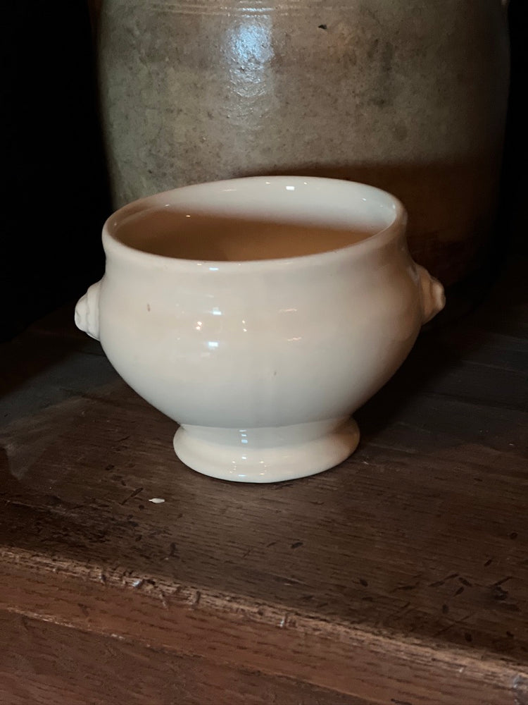 French Emille Henry France Cream Lion Head Bowl