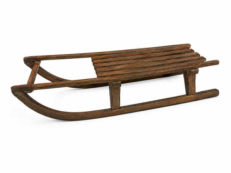 Antique Solid Wood German Sled, Child Size