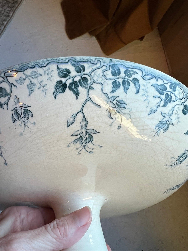 Antique French Ironstone E. Bourgeois Paris / Marseille Compote