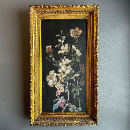 Antique Dark Moody Floral Original Painting