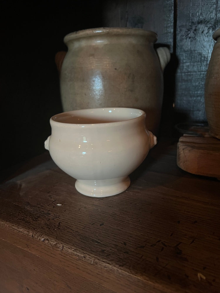 French Emille Henry France Cream Lion Head Bowl