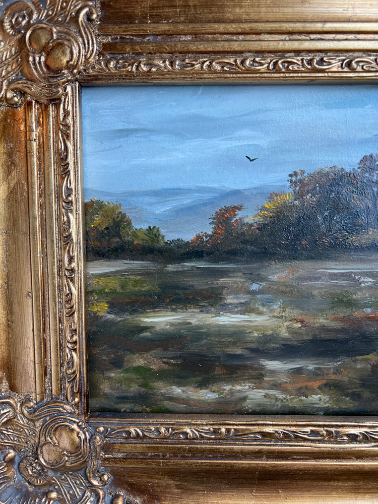 Vintage Frame with Original Landscape Oil Painting