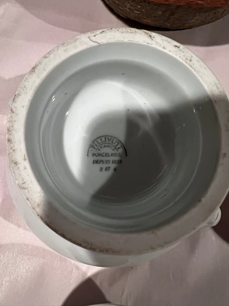 Antique Vintage French White Lion Head Bowl