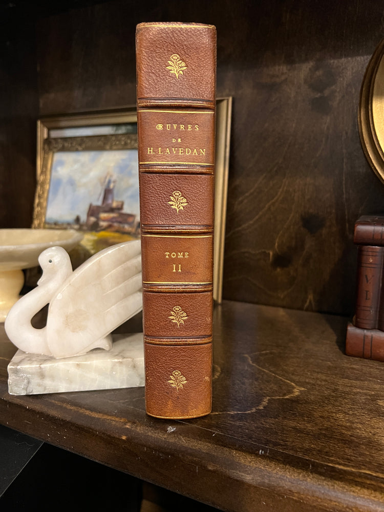 Antique French Leather Spine Book