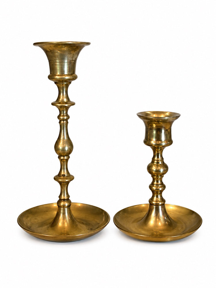Set of 2 Vintage Brass Candlesticks
